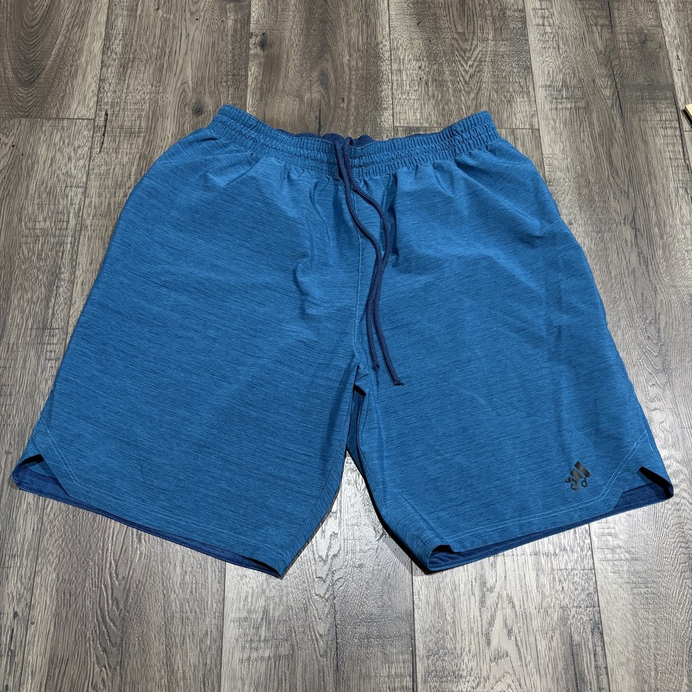 Adidas Shorts Mens XL Blue Climalite Athletic Gym Training EY2990 9" Inseam